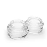 Black White Round Face Cream Jar Clear Glass Cream Jar Cosmetic Packaging 50g