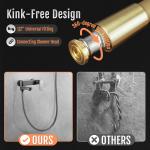 Food-Grade Silicone Shower Hose Attachment for Handheld Shower Head, Kink-Free