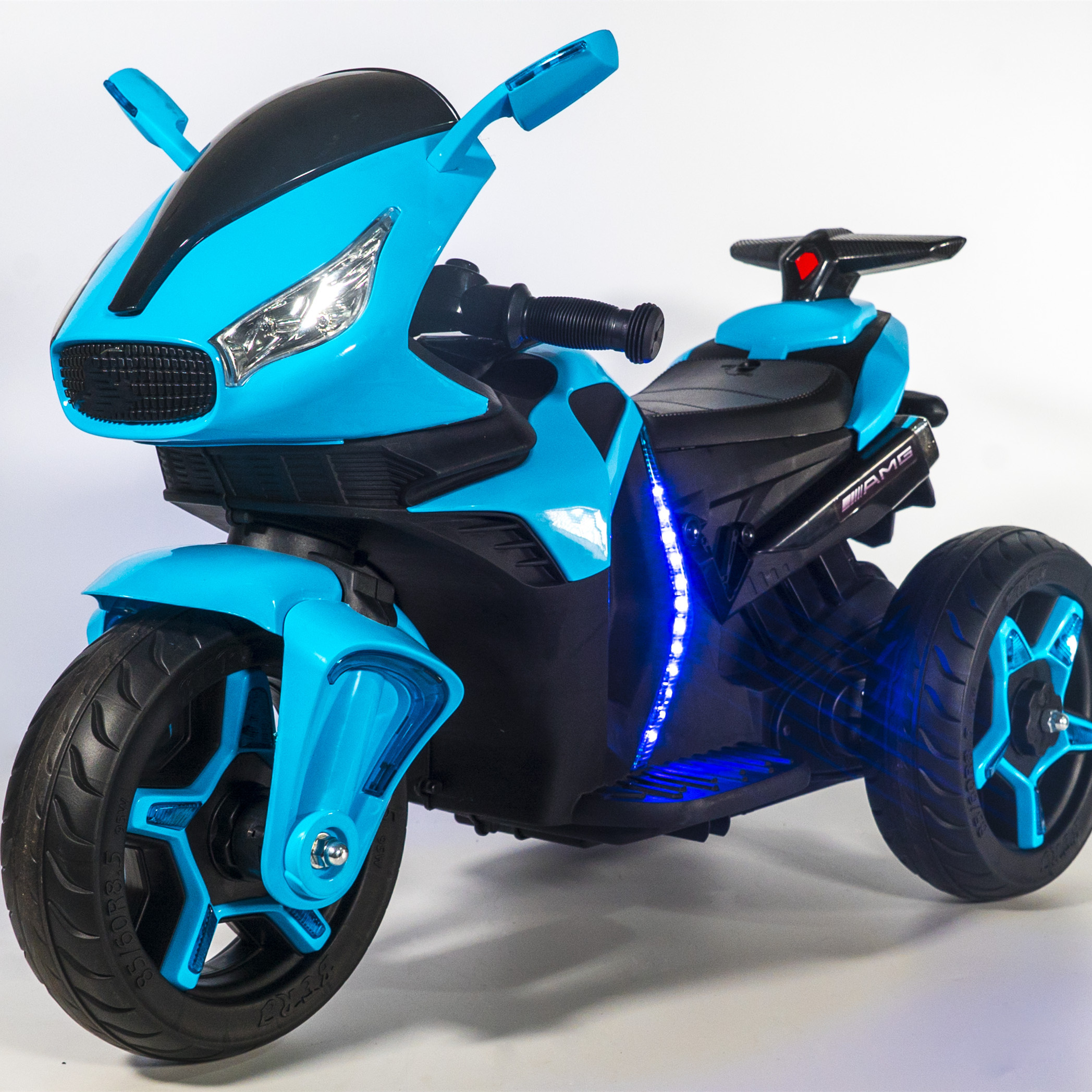 Early Education Ride On Car for Kids Red/White/Blue Mini Electric Three-wheeled Motorcycle