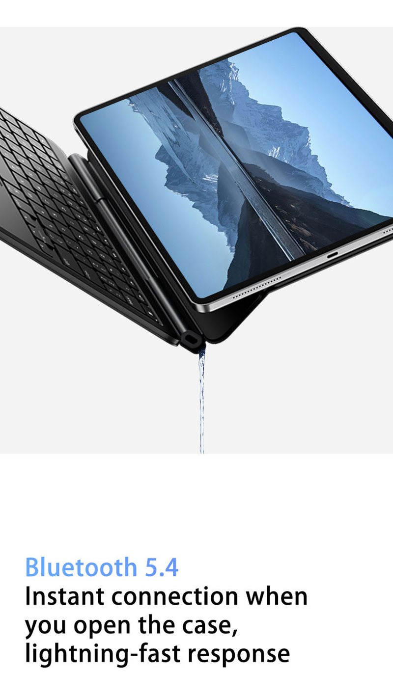 Smart Folio Magnetic Keyboard with Multi-Touch Trackpad Wireless Bluetooth Floating Stand for iPad Air 13 Pro 12.9 Inch