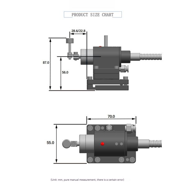 CNC Machining Centers 5-direction Tool Setter Measurement Detection XYZ Axis Sensor with 4 Wires and 2 Sets of signal Outputs