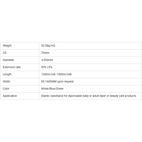 Special Design Elastic Nonwoven Fabric Use For Baby Diaper , Mask , Ear Loop