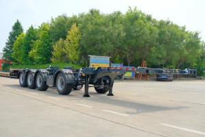 Wholesale 12 Tire Number Skeleton Flatbed Container Chassis Semi Trailer for Discount Sales from china suppliers