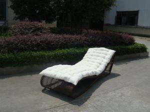 Wholesale Outdoor Garden Rattan Sun Lounger , Comfortable Lounge Chair from china suppliers