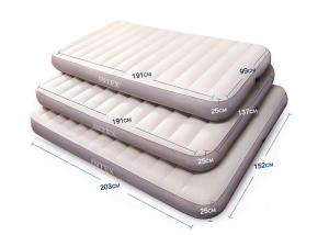 Wholesale Custom Size Travel Inflatable Bed CE / ISO Certification Flocking PVC Material from china suppliers