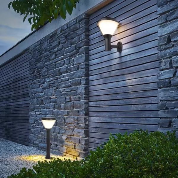 LED Solar Wall Light With Motion Sensor & IP65 Waterproof for Garden Fence & Walkway
