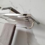Customized Stainless Steel Double Bar Towel Rack 60cm For Kitchen