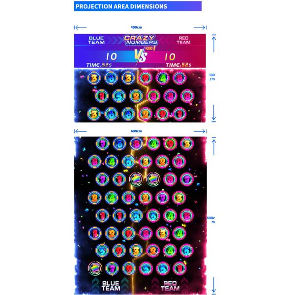 Jumping Ball AR Interactive Games DLP Projection Immersive Math Fruit Fun