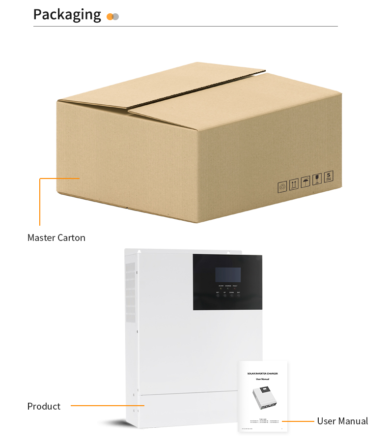 220V AC 24V Hybrid Solar Inverter 3300W 80A Mppt Hybrid Solar Inverter