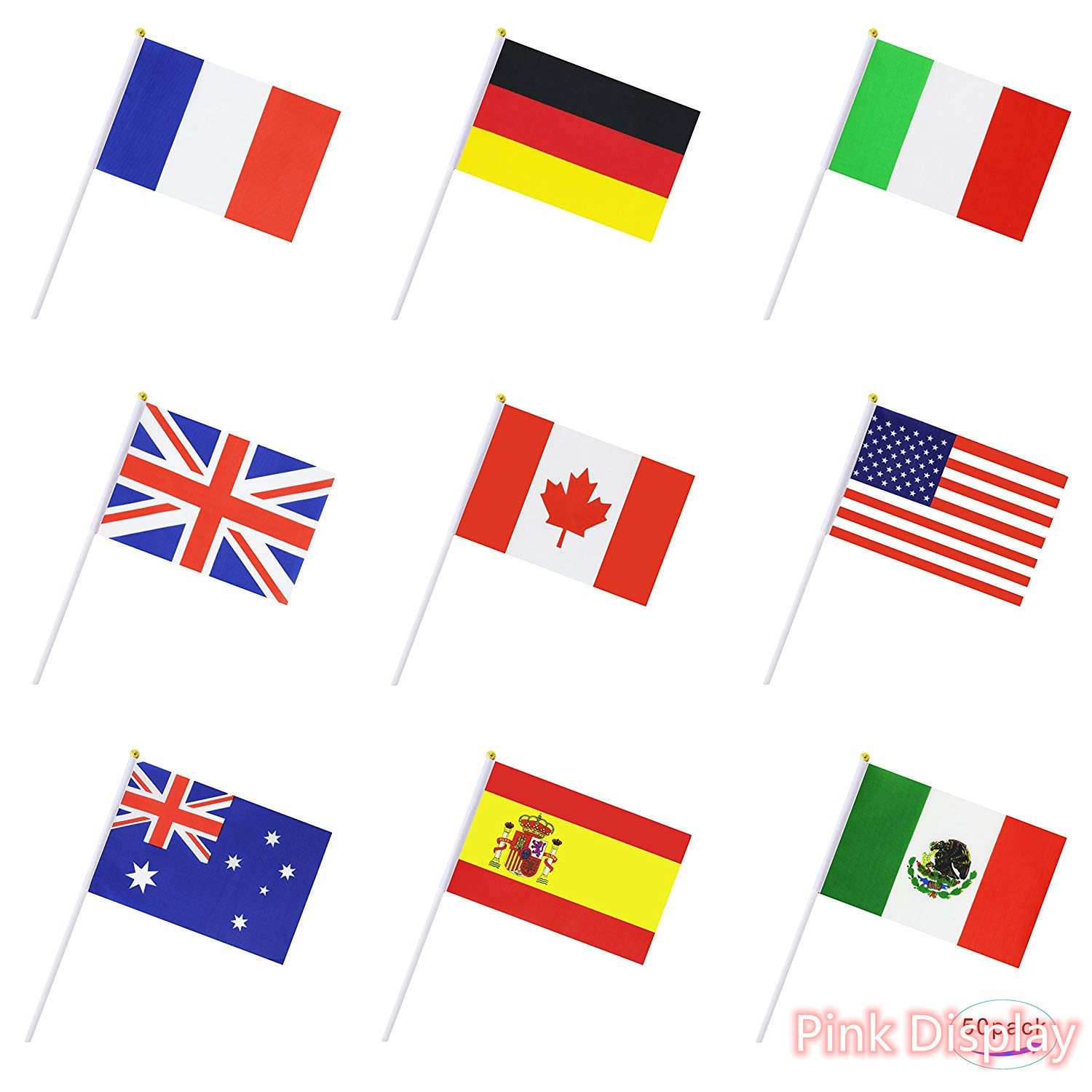 Silkscreen 100 Polyester Hand Waving Flag For Sports