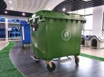 1100L big street standing outdoor wheeled plastic trash can