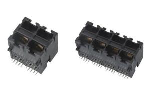 Wholesale 2 x 2 / 2 x 4 Port 90 Degree RJ45 Connector Without EMI PBT Housing from china suppliers