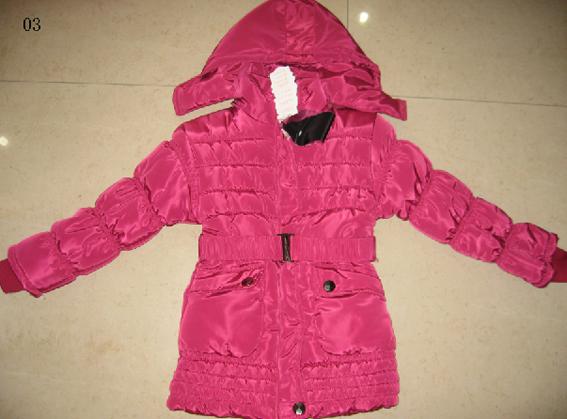 Apparel girl's padding jackets stock(coats,tops,children's clothing,children's