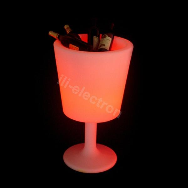 wireless control shining plastic led ice bucket with stand for indoor and outdoor