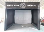 Outdoor Indoor Sport Black Custom Logo Inflatable Screen Golf Simulator Tent