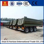 High Strength 3 Axles 70 Tons Steel Hydraulic Rear End U shaped Dump Semi