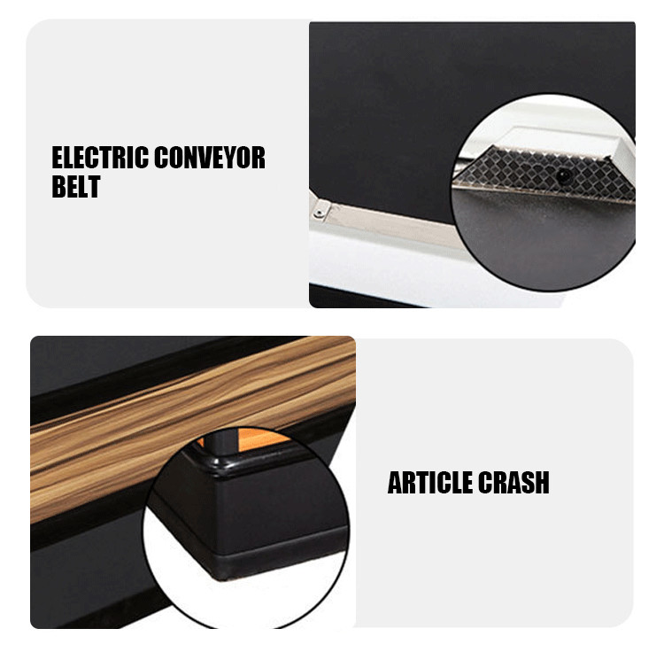 Convenient Supermarket Steel Checkout Counters Stainless Steel Table Cashier