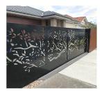 Custom Carving Outdoor Garden Partition Fence Stainless Steel Laser Perforated