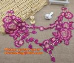 white flower Embroidery Lace patch motif applique trim headband hair bow garment