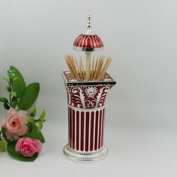 Shinny Gifts Retro European High-End Peacock Hand Pressure Automatic Toothpick