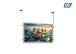 10mm Clear Crystal LED Light Box , Acrylic Frame A2 Poster Size Stainless Steel