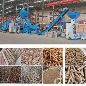 Wholesale 600-800kg/H Wood Pellet Production Line Biomass Pellet Making Machine Flat Die from china suppliers