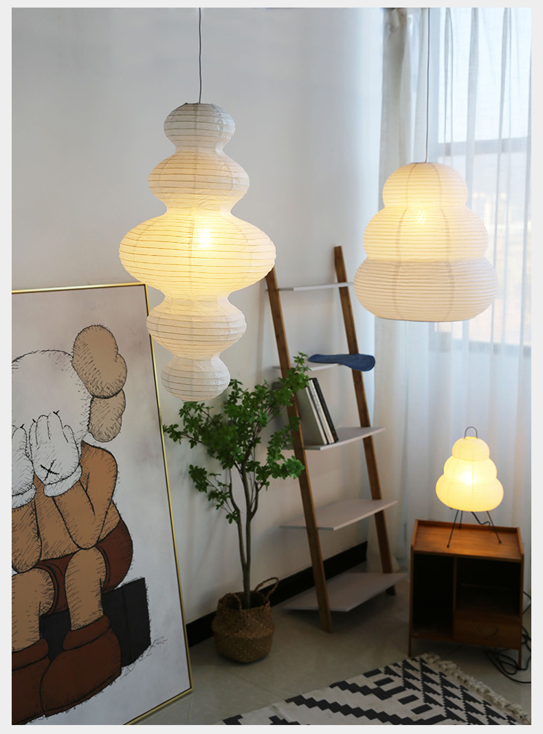 Janpanese Akari Rice Paper Lamp Nordic Noguchi Yong Pendant Lamp(WH-AP-599)