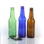 Frosted Brown Square Glass Pint Bottles 12 Ounce 330ml