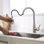 304/316 Stainless Steel Satin Finished Kitchen Faucet With Pull Down Out
