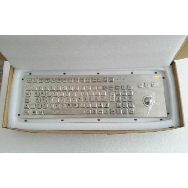 IP65 Panel Mount SS Metal Keyboard With Trackball