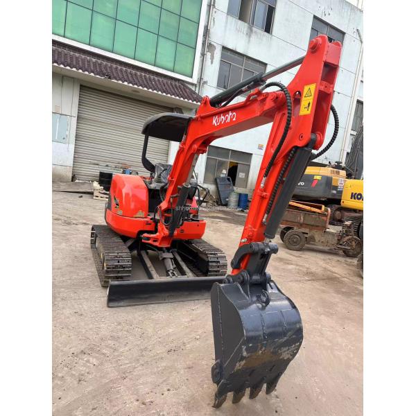 0.15m3 Bucket Red Color Mini Used Excavator Kubota U35 Second Hand Mini Excavator