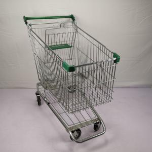 Wholesale PU Wheels Grocery Shopping Trolley 210L Metal Shopping Cart With Beverage Chassis from china suppliers