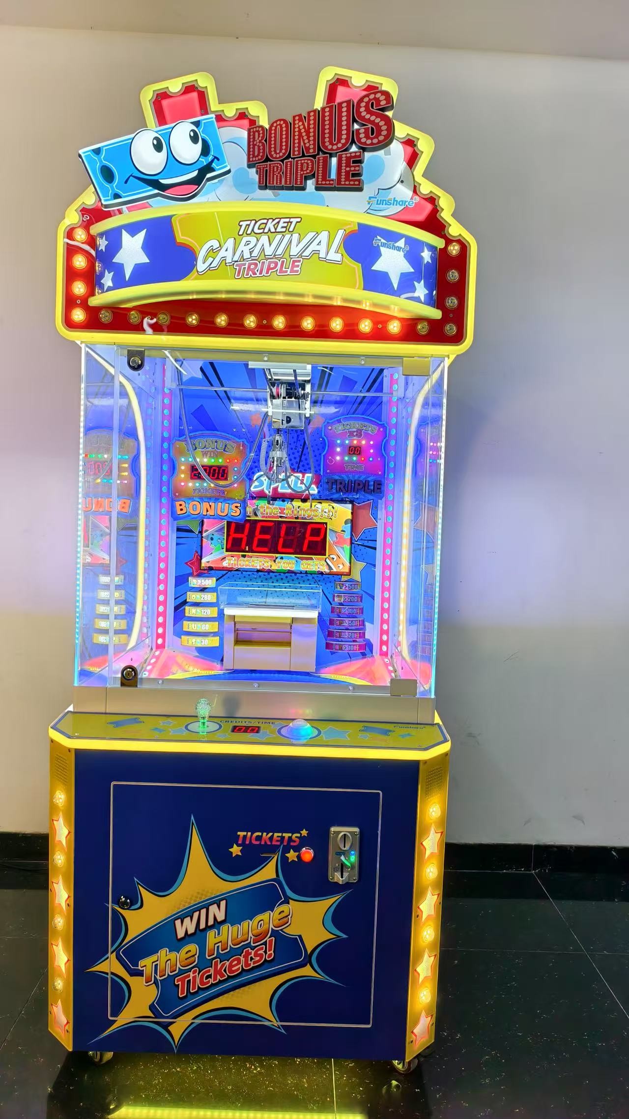 Playfun Redemption Tickets Game Machine Ticket Carnival Triple arcade hall game