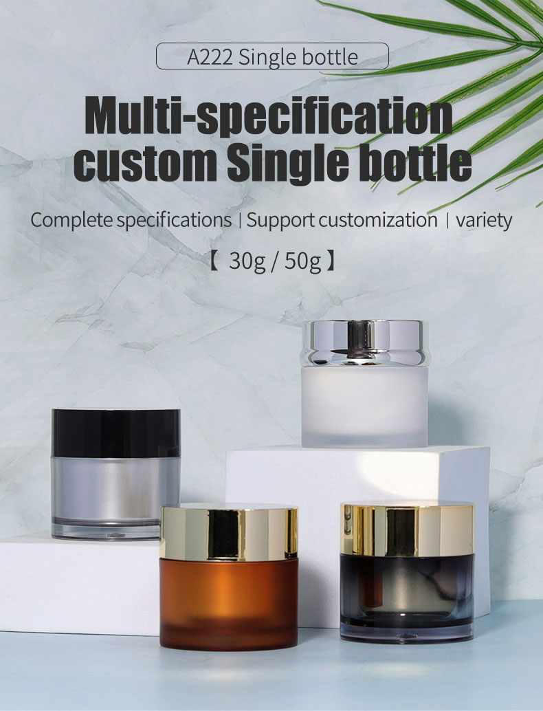 Industrial Cosmetic Luxury Black White Acrylic Plastic Double Wall Natural Body Scrub Container 50g 30g Jars With Lids