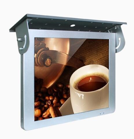 Metal 17 Inch Auto Car Bus Monitor LCD 4G Android TV For Advertising Video