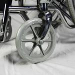 Chromed Frame Folding Steel Wheelchair With Double Cross Bar
