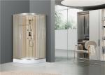 Shower Cabin with White acrylic tray 900*900*2150cm gold alumimium