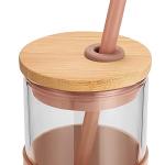 glass bottle with bamboo lid