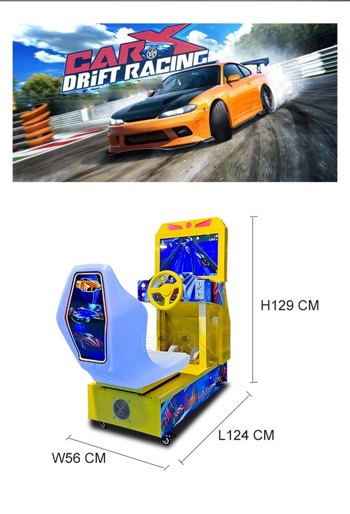 Metal Cabinet Kids Outrun 22" Arcade Racing Simulator Equipment For Sale