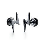 Punk Ear Stud Earrings For Men Hip Hop Jewelry Gift Stainless Steel Screw Back