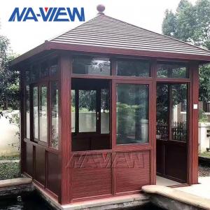Wholesale Customized Wood Grain Pagoda Gazebo Portable Pergola Sun Shade from china suppliers
