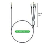 Car Audio Aux Jack Cable 3.5mm Gold 3 In 1 8pin For Samsung Iphone