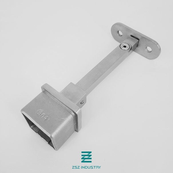 Stainless Steel 304 / 316L Handrail Brackets Wall Bracket For Flat Satin Polished Handrails H50mm X W80mm