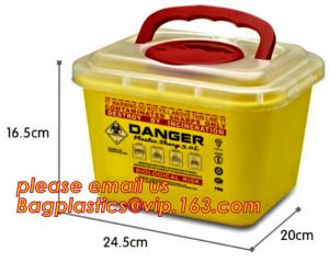 Wholesale Medical Plastic Disposable Wall Mounted Un3291 Sharp Container, Disposable sharps container round sharp box medical wast from china suppliers