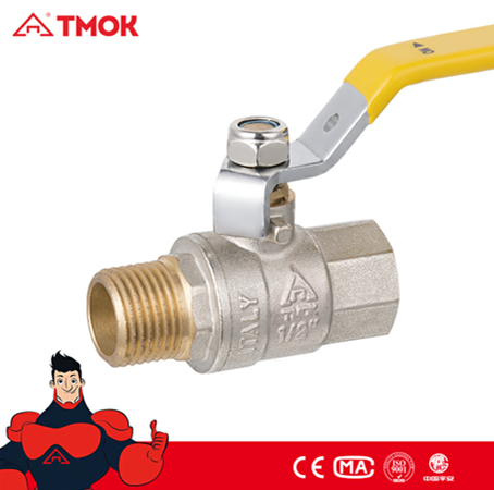 Brass inner wire ball valve long handle ball valve nickel plated source factory direct sales