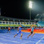 Eco Friendly Full Pour EPDM Running Track For Athletic Stadium
