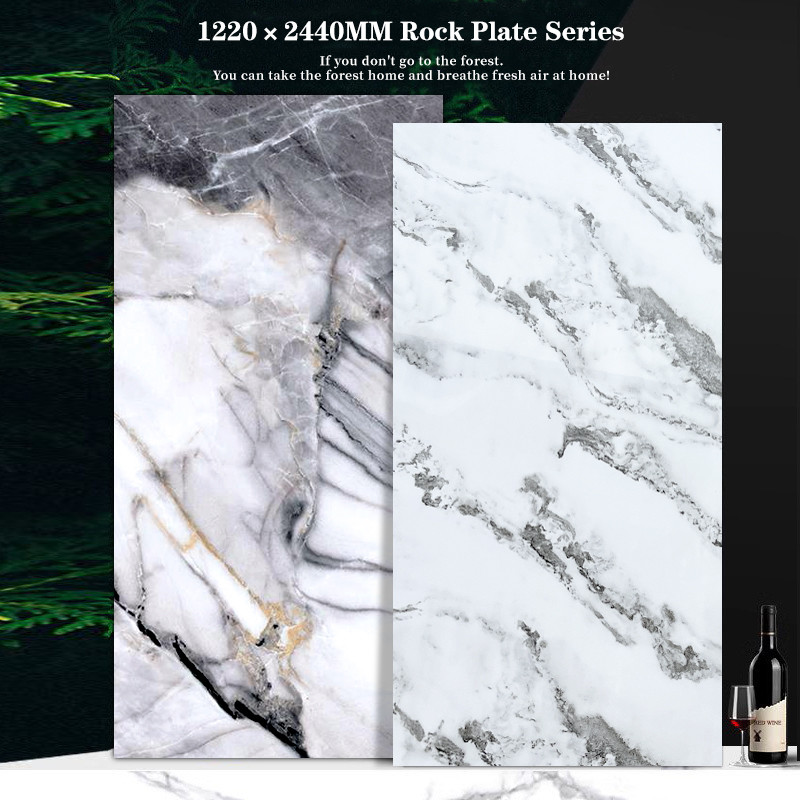 Decoration mboo Charcoal Wood Veneer Modern Luxury PVC Marble Sheet