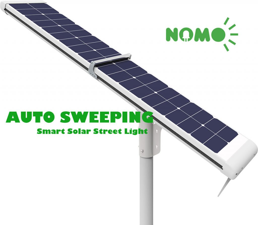 Integrated 6000lm extremely efficient auto sweeping system all in one LED solar street light