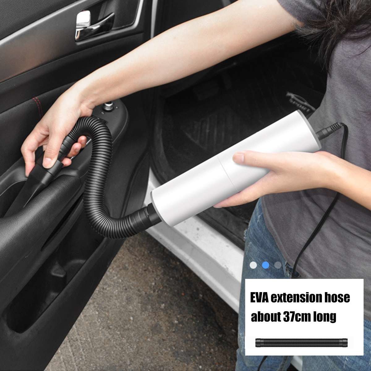 Long Mouth Connector Auto Handheld Car Vacuum Cleaner Headless 2600mAh