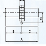 Custom High Security Euro Cylinder Locks , Euro Profile Cylinder Lock